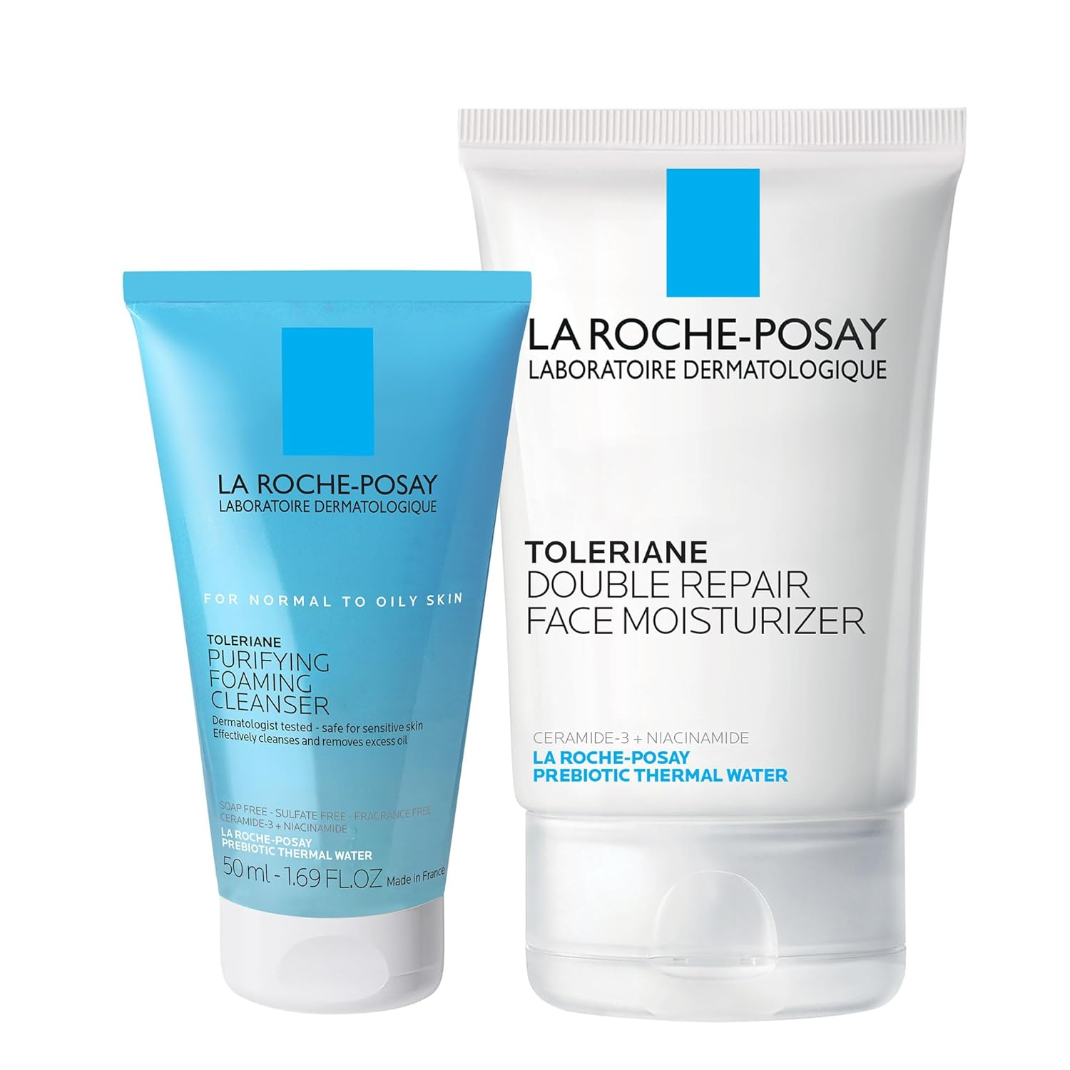 La Roche-Posay Travel Size Skin Care Set with Moisturizer and Cleanser