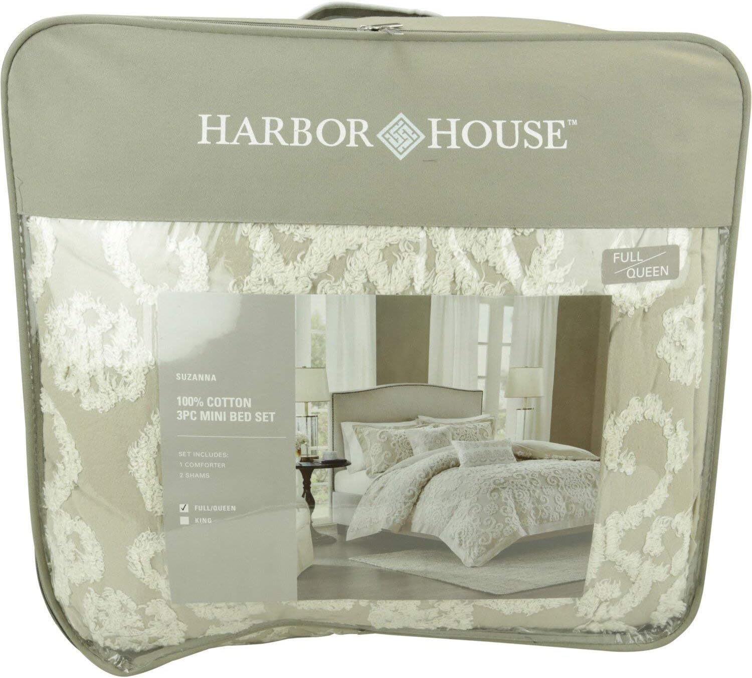 Harbor House Suzanna 100% Cotton Comforter Set with Tufted Medallions