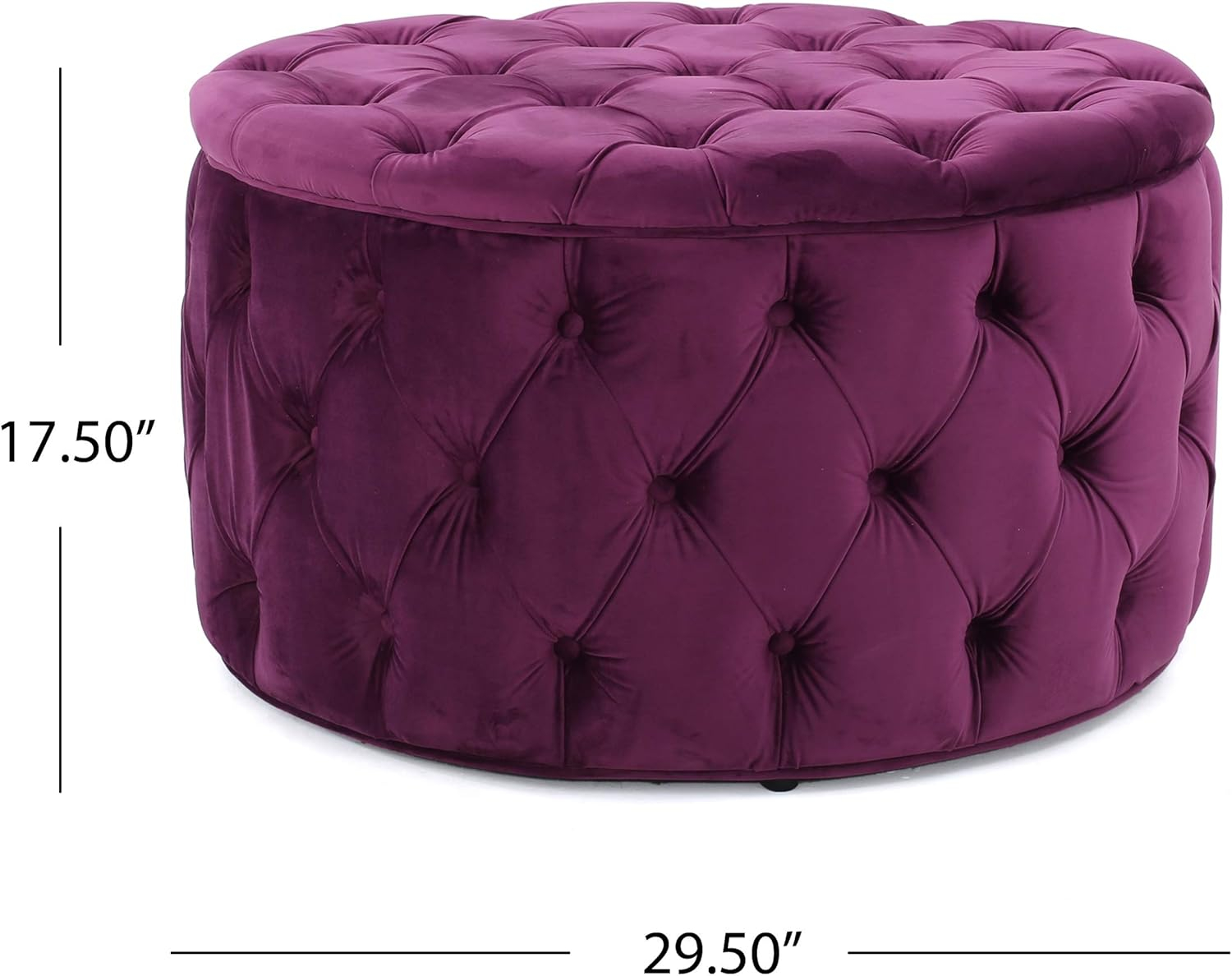 Maelyn Plush  Velvet Ottoman