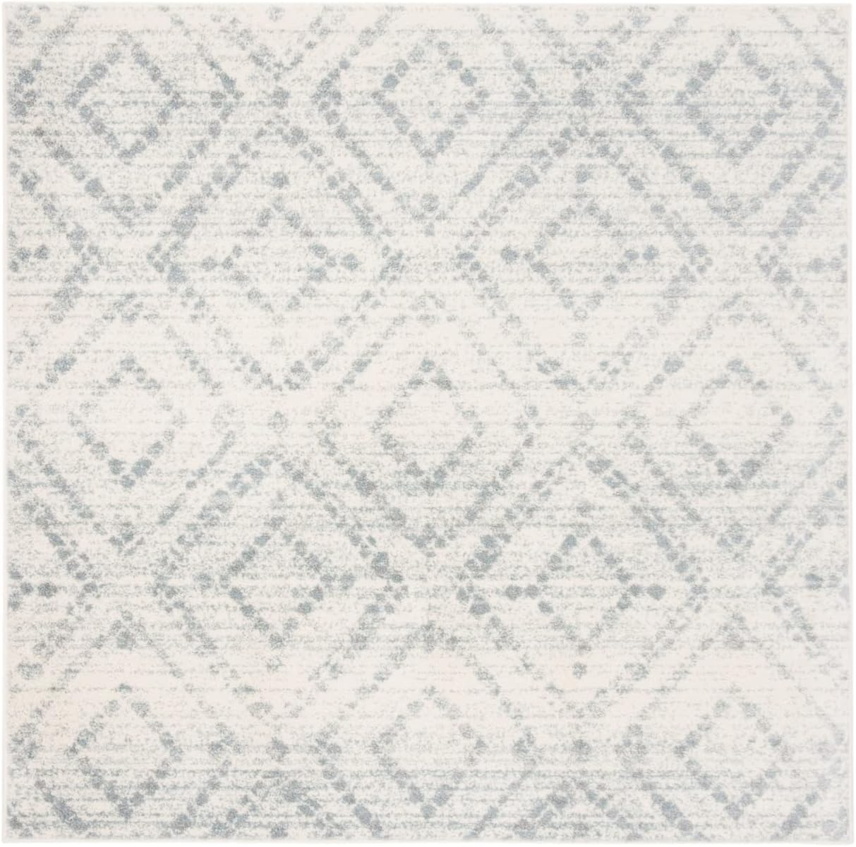 SAFAVIEH Adirondack Lecia Geometric Area Rug, Ivory/Light Blue, 12' x 12' Square