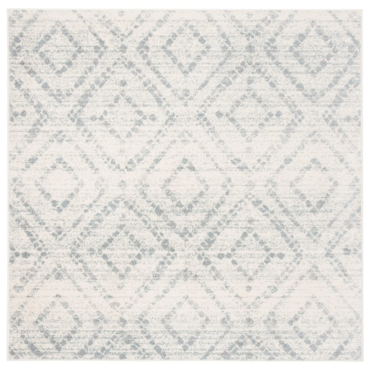 SAFAVIEH Adirondack Lecia Geometric Area Rug, Ivory/Light Blue, 12' x 12' Square
