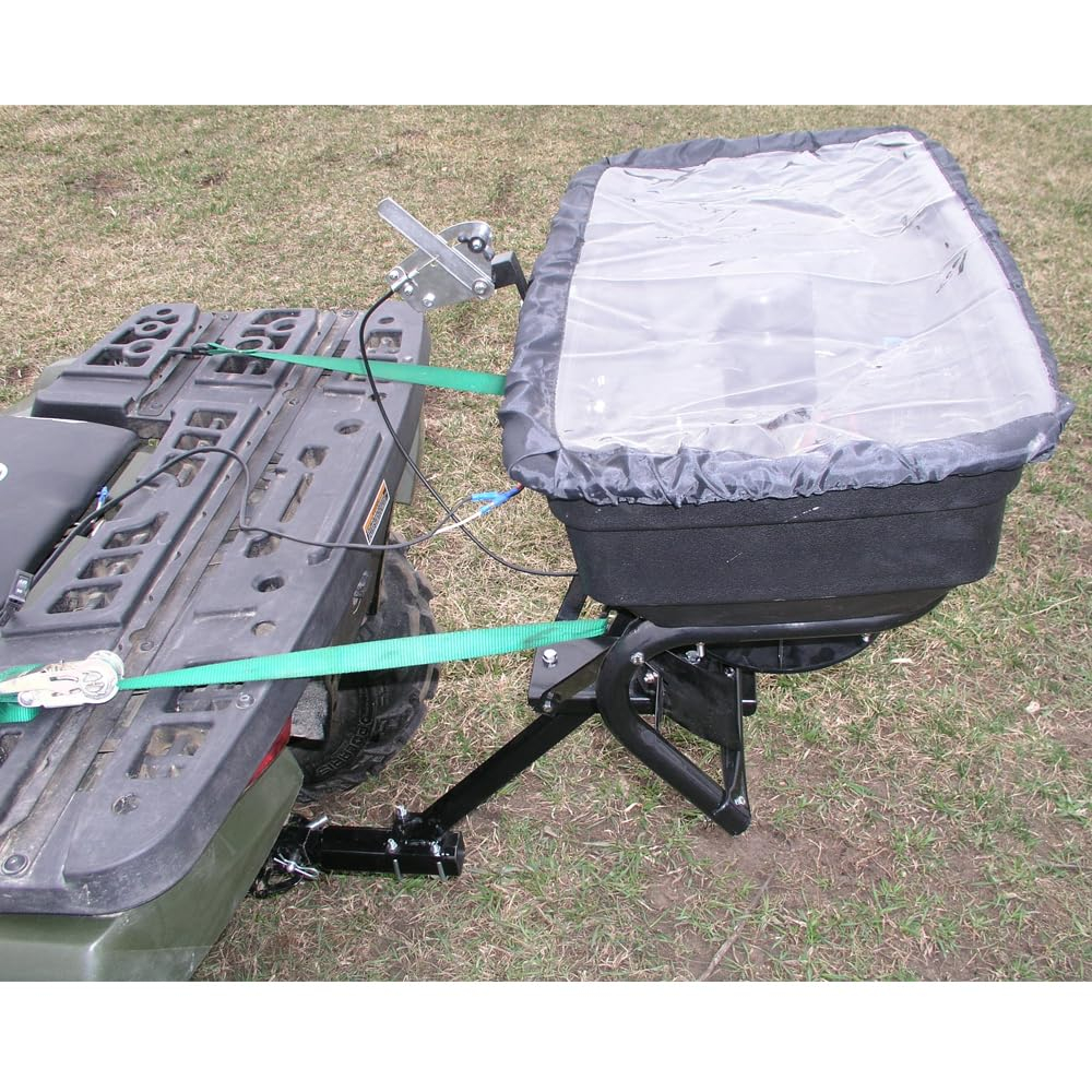 Field Tuff ATV Hitch Mount Receiver 125lb Grass Seed Fertilizer Spreader