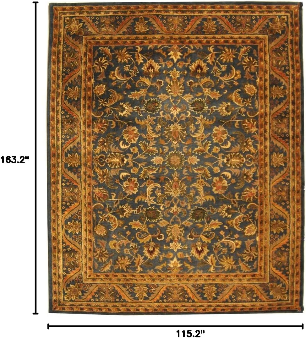 SAFAVIEH Antiquity Carmella Floral Bordered Wool Area Rug, Wine/Gold, 9'6" x 13'6"