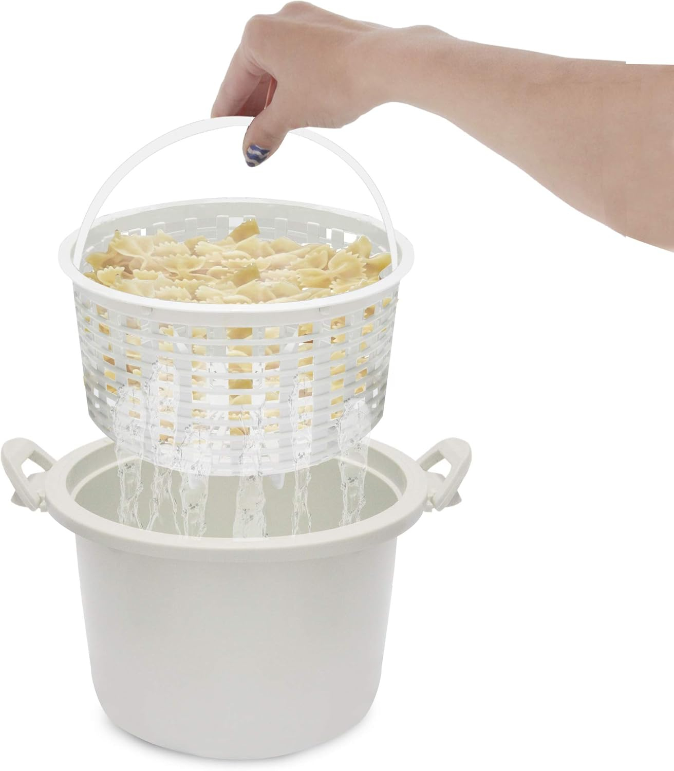 Bene Casa White Plastic Steamer 12 cups