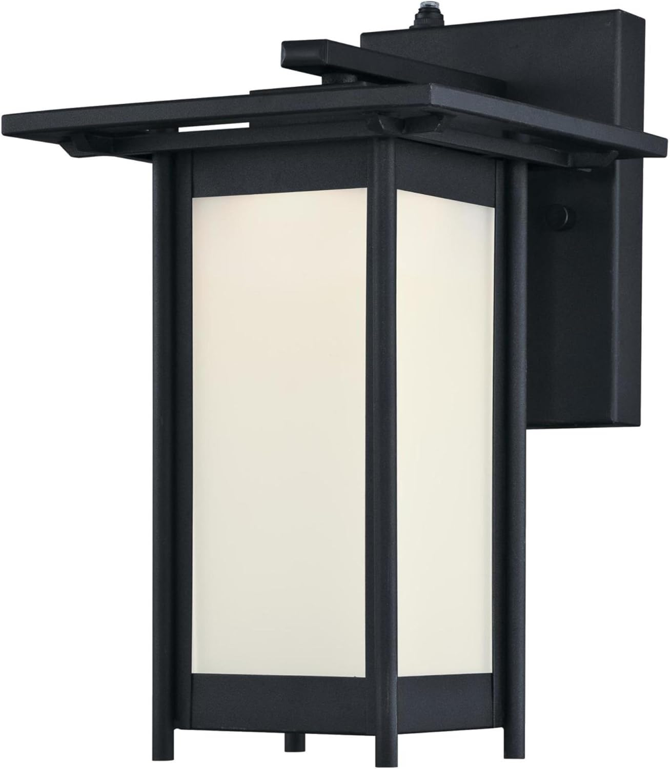Westinghouse Lighting Westinghouse Clarissa One-Light Outdoor Wall Lantern 12 LED Textured Black Black Painted