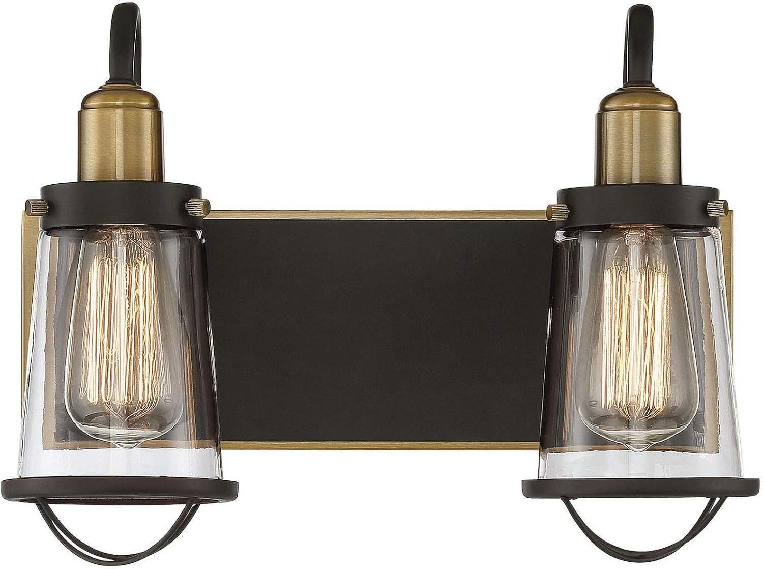 Savoy House Lansing 2 - Light Vanity in  English Bronze/Warm Brass
