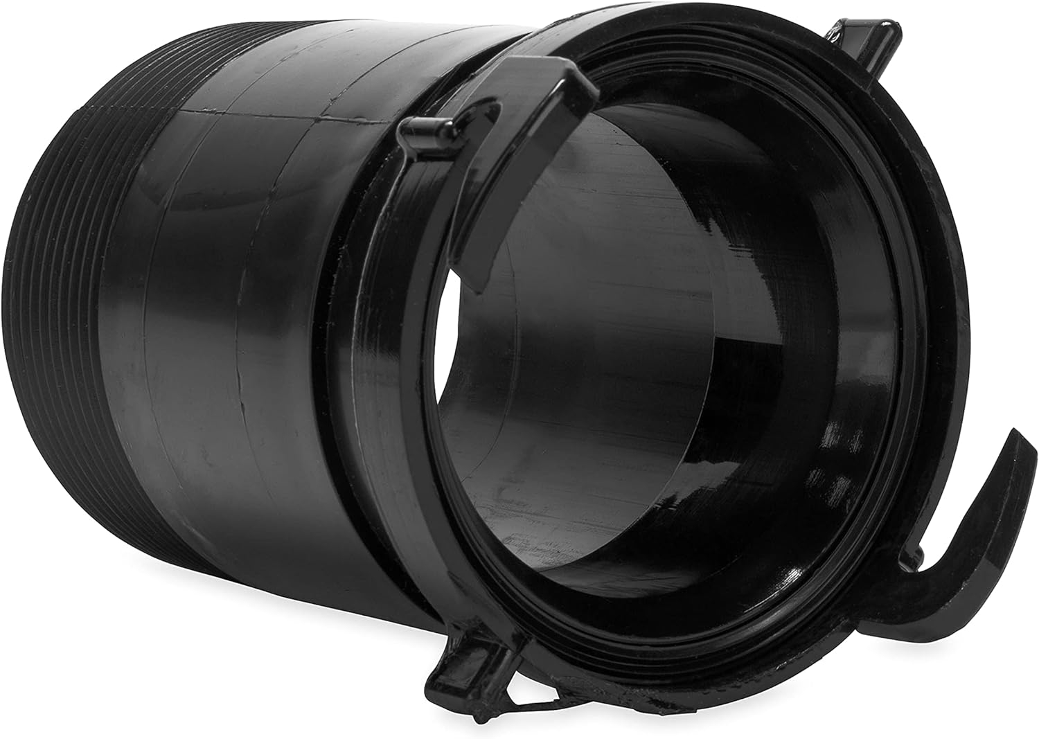 Camco Camper/RV Sewer Fitting Adapter | Straight Fitting & Bayonet Fitting | Simple Camper Sewer Hose Hookup | Black (39422)