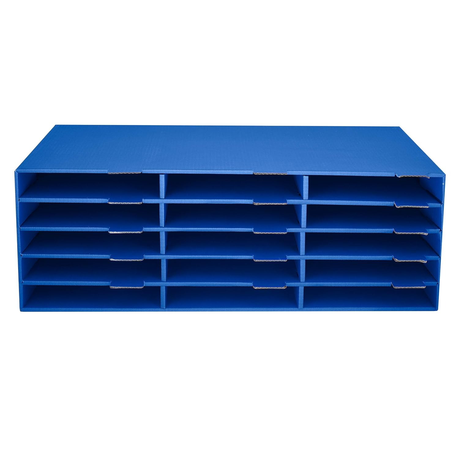 9.5 in. x 29 in. Blue 15-Slot Construction Paper Storage Organizer