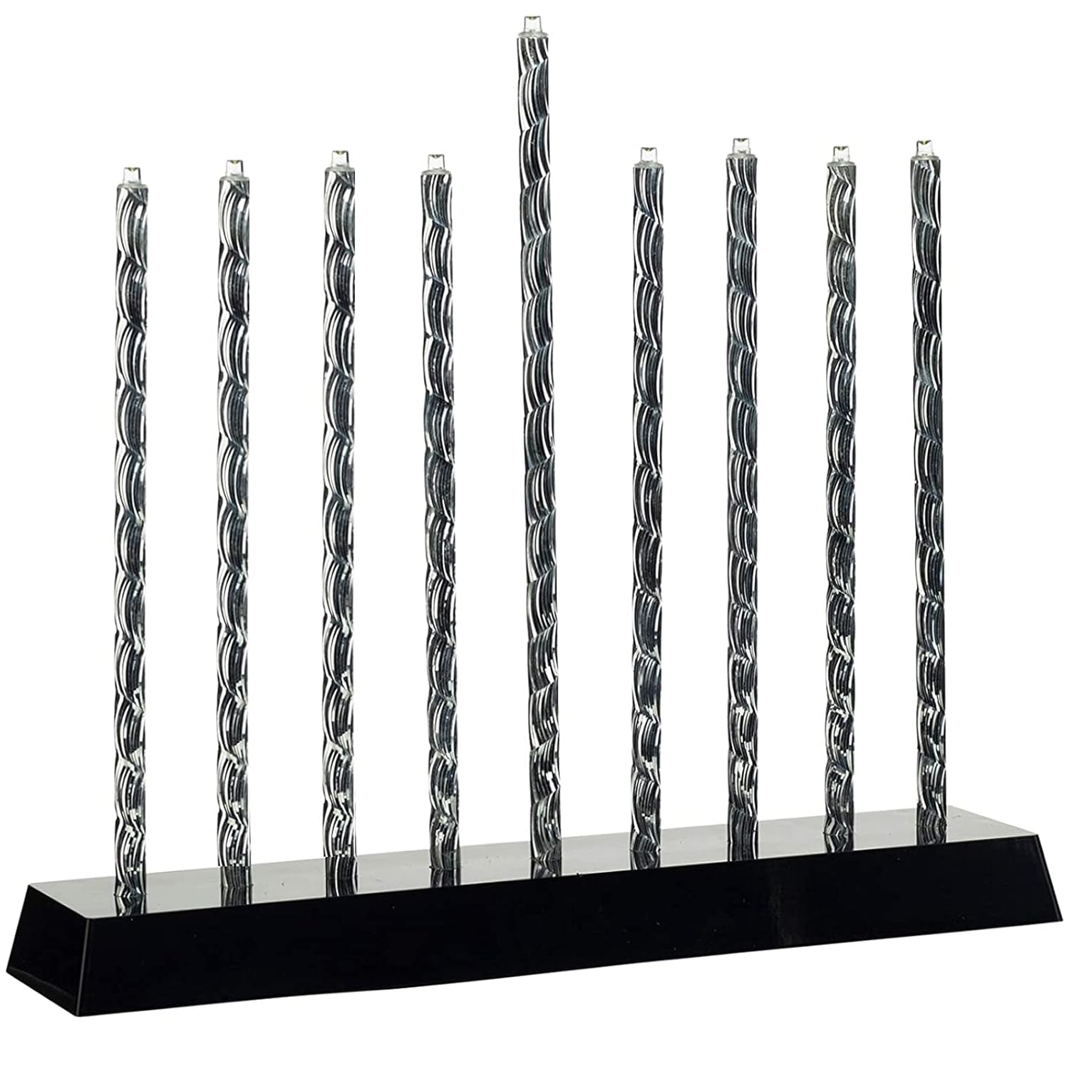 Rite Lite Diamond Cut LED Electric Menorah Hanukkah Menorah with Sequential Lighting, Chasing & Blinking Lights Elegant & Modern Chanukah Gifts Decor Jewish Holiday Party Favors Decorations