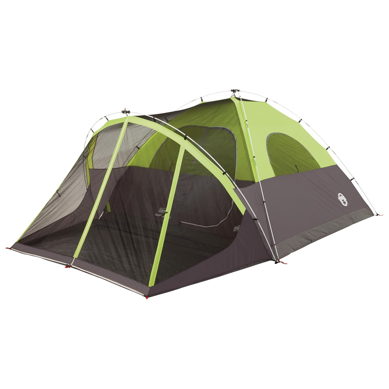 Coleman 6-Person Steel Creek™ Fast Pitch™ Dome Camping Tent with Screen Room, Green