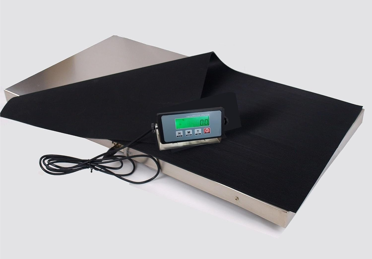 Heavy Duty 660 Pounds Dog Scale with Stainless Steel Platform and Rubber Mat for Dog Cat Pet Alpaca Llama Sheep Fish