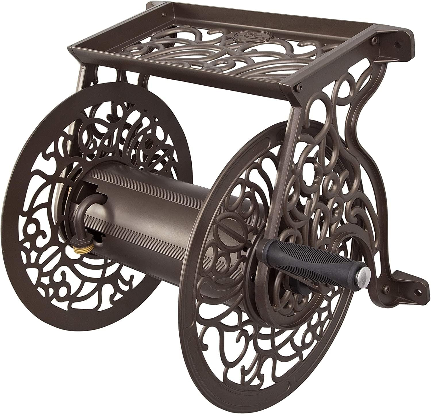 Liberty Garden LBG-704 125' Steel Decorative Garden Hose Wall Mounted Reel