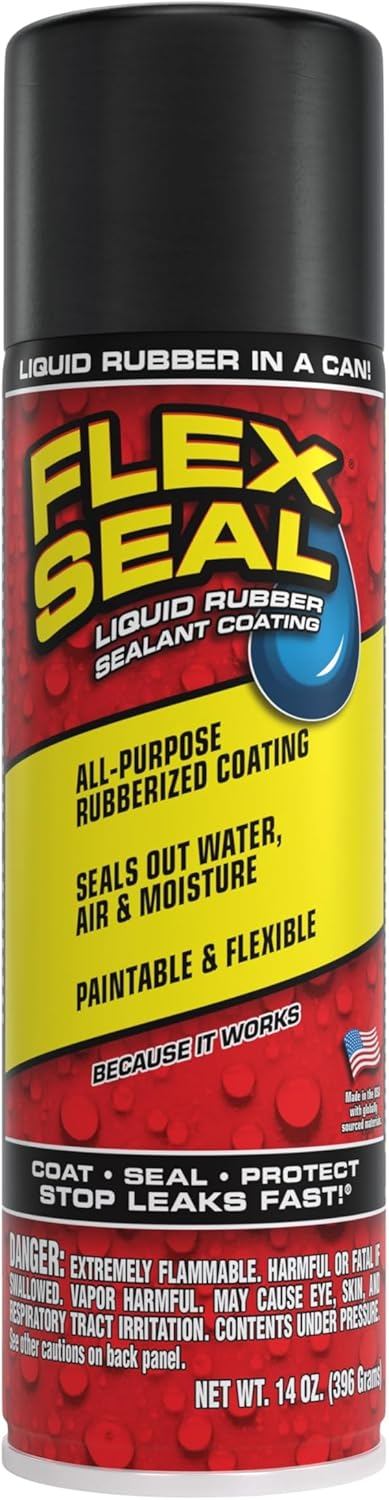 Flex Seal Automotive Aerosol Liquid Rubber Sealant Coating, 14 oz, Black