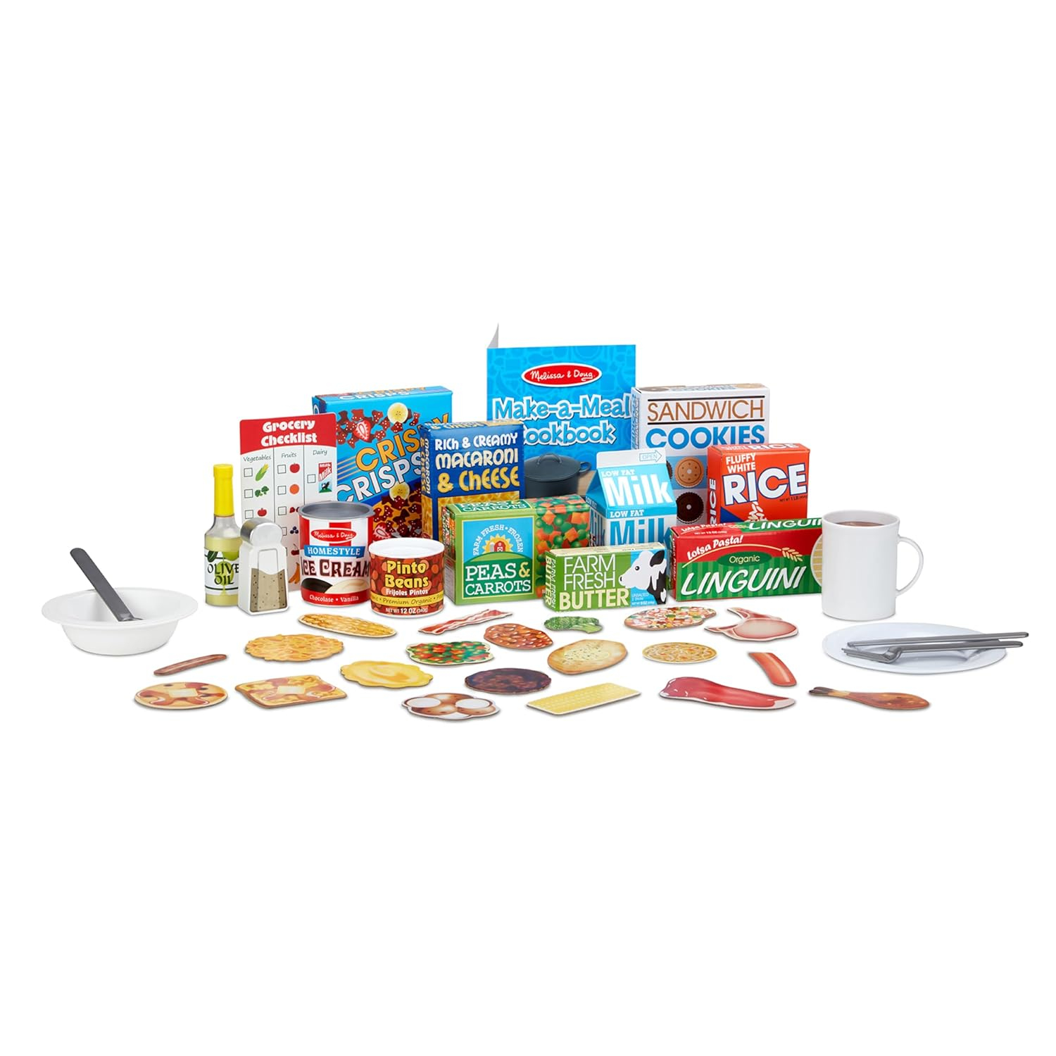 Melissa & Doug Deluxe Kitchen Collection Cooking & Play Food Set – 58 Pieces