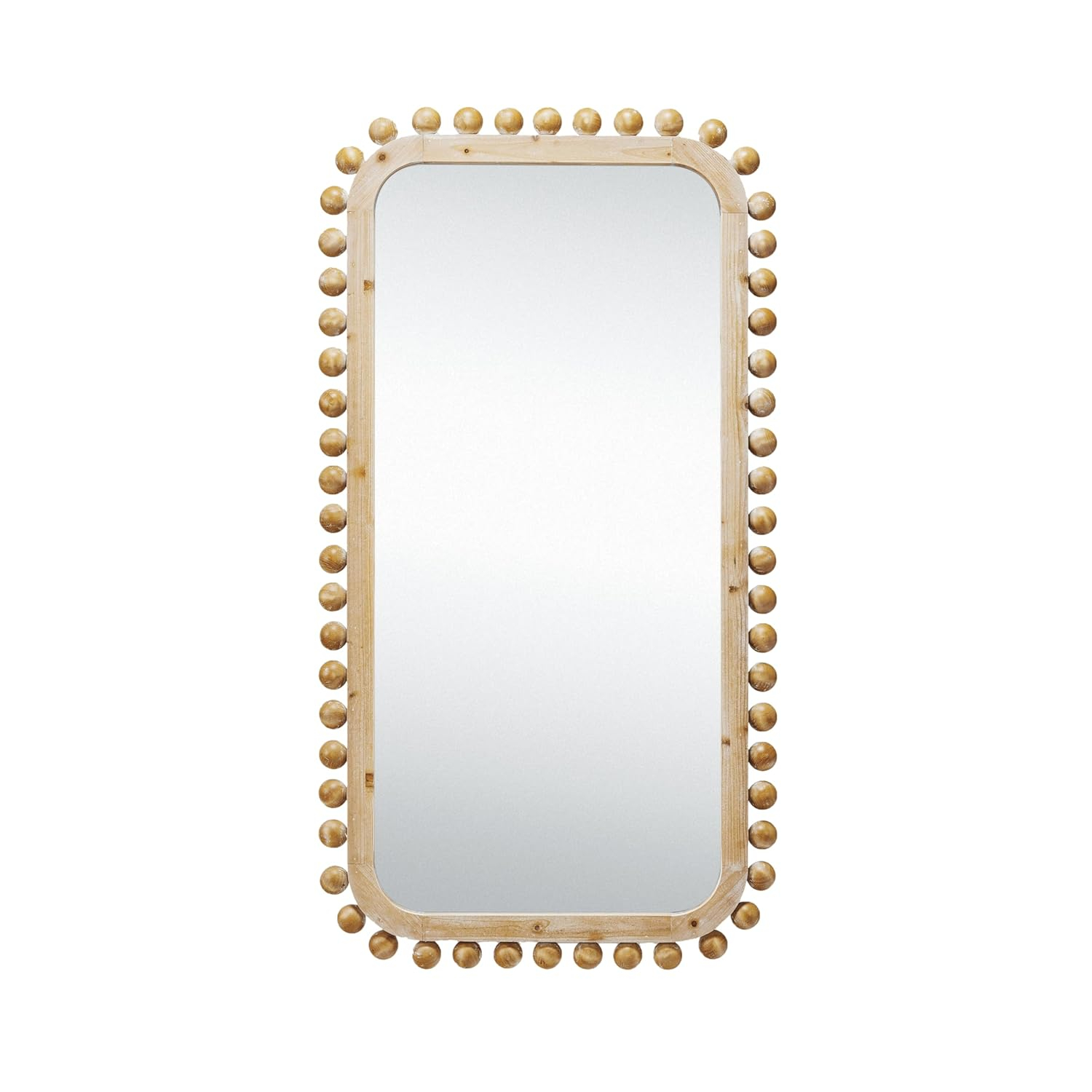 Creative Co-Op Firwood Boho-Southwestern Rectangular Wall Mirror, Natural