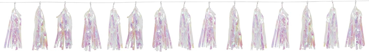 Foil Tassel Garland, 9ft, Iridescent, 1ct