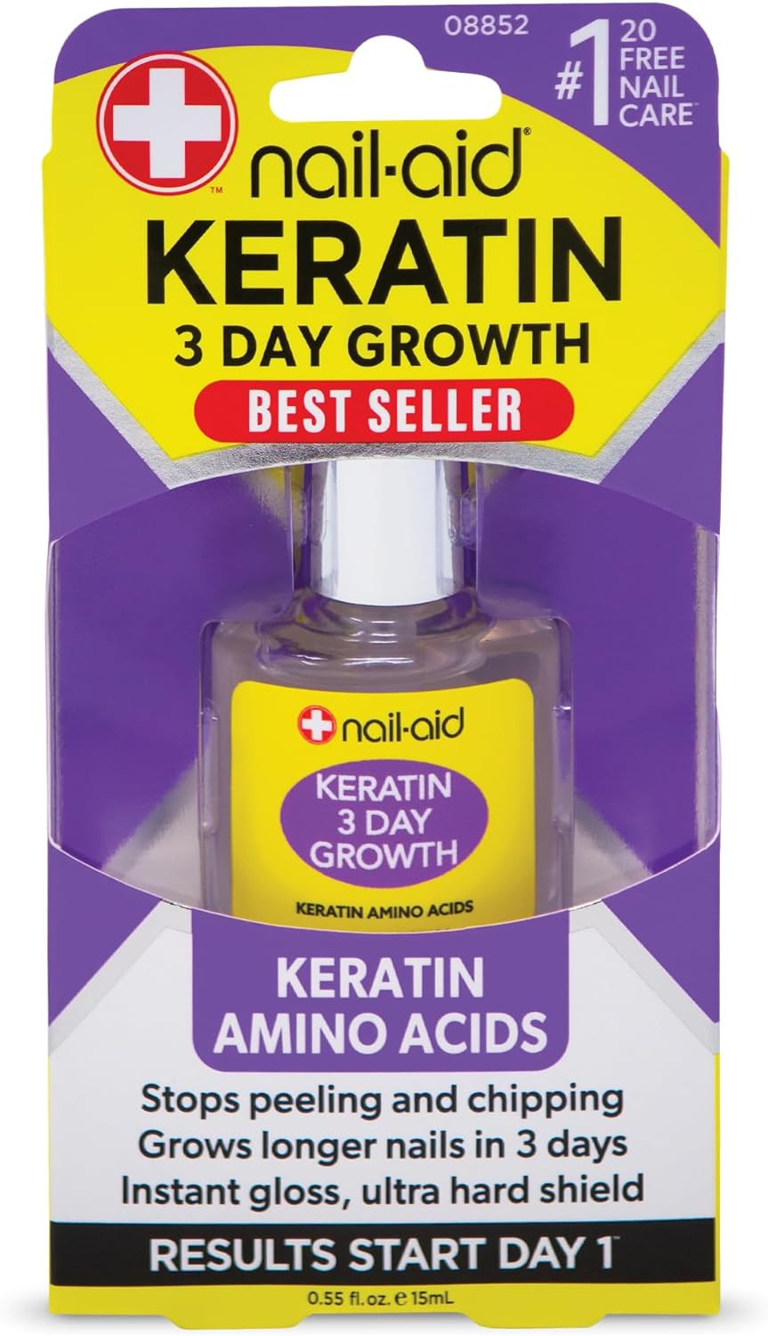 Nail-Aid 3 Day Growth Keratin Amino Acids Formula, 0.55 Fl Oz