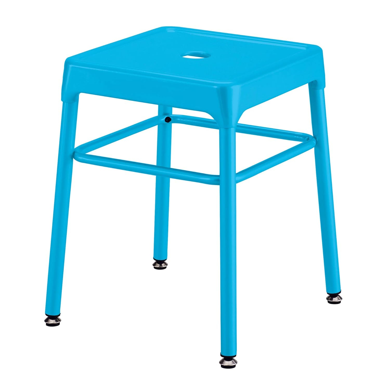 Safco Steel Guest Bistro Stool in Glossy Blue - 15.25"W x 18"H