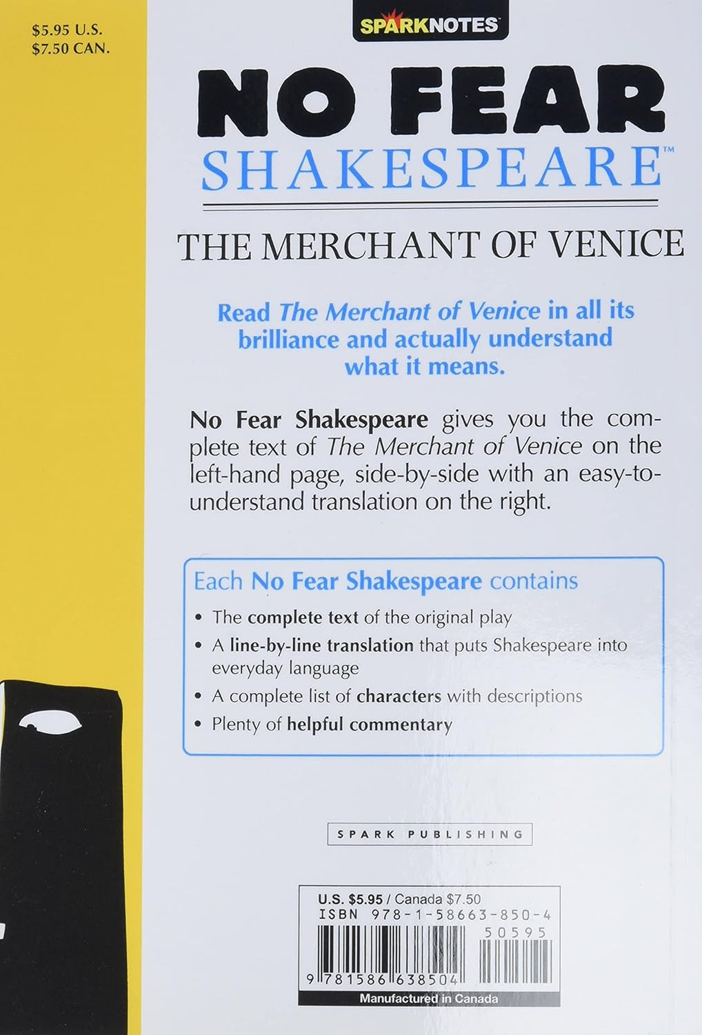 The Merchant of Venice - (Sparknotes No Fear Shakespeare) by  William Shakespeare & Sparknotes (Paperback)