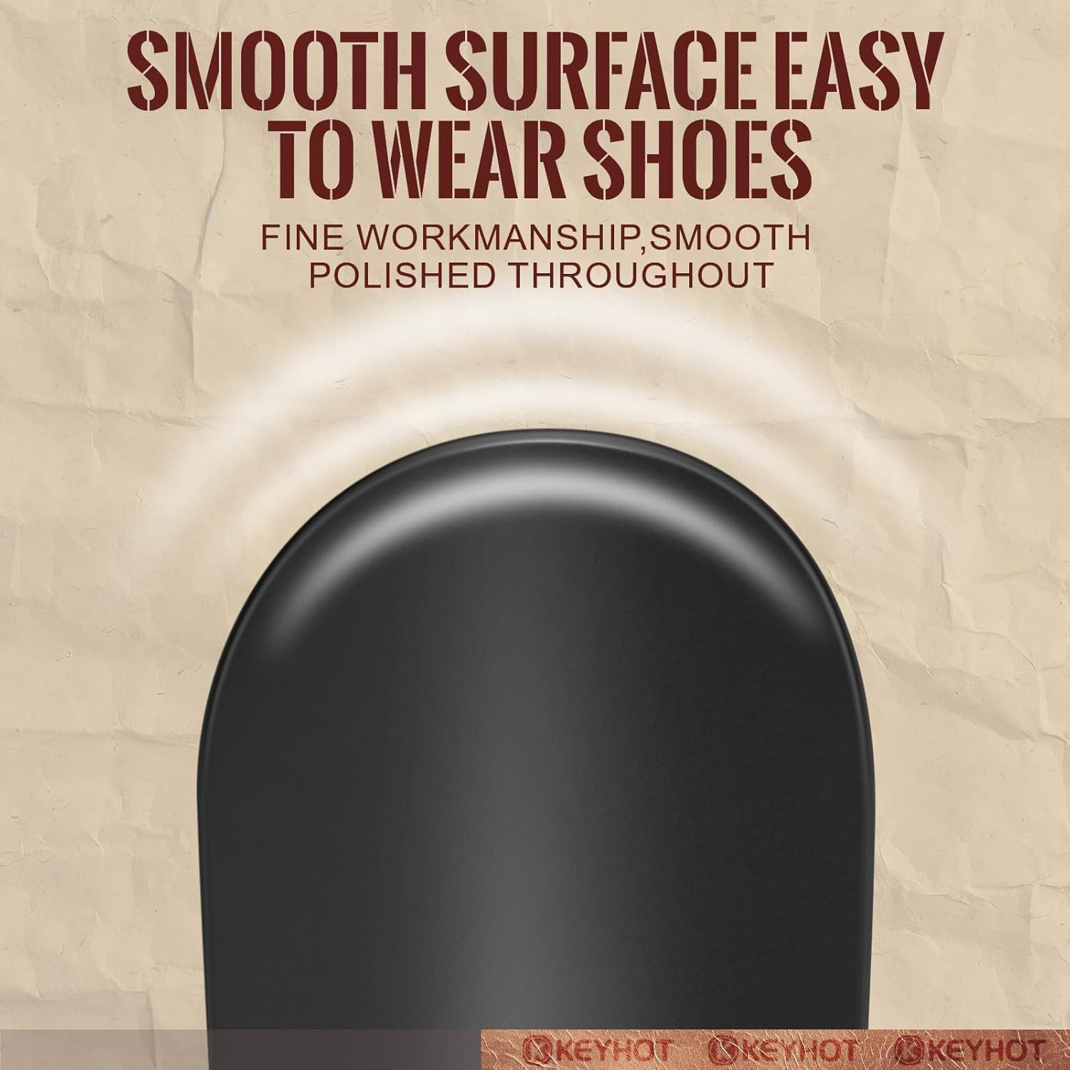 Metal Shoe Horn Long Handle for Seniors Man Women 16.5 Inch, Long Shoehorn Large Spoon Helper for Cowboy Boots