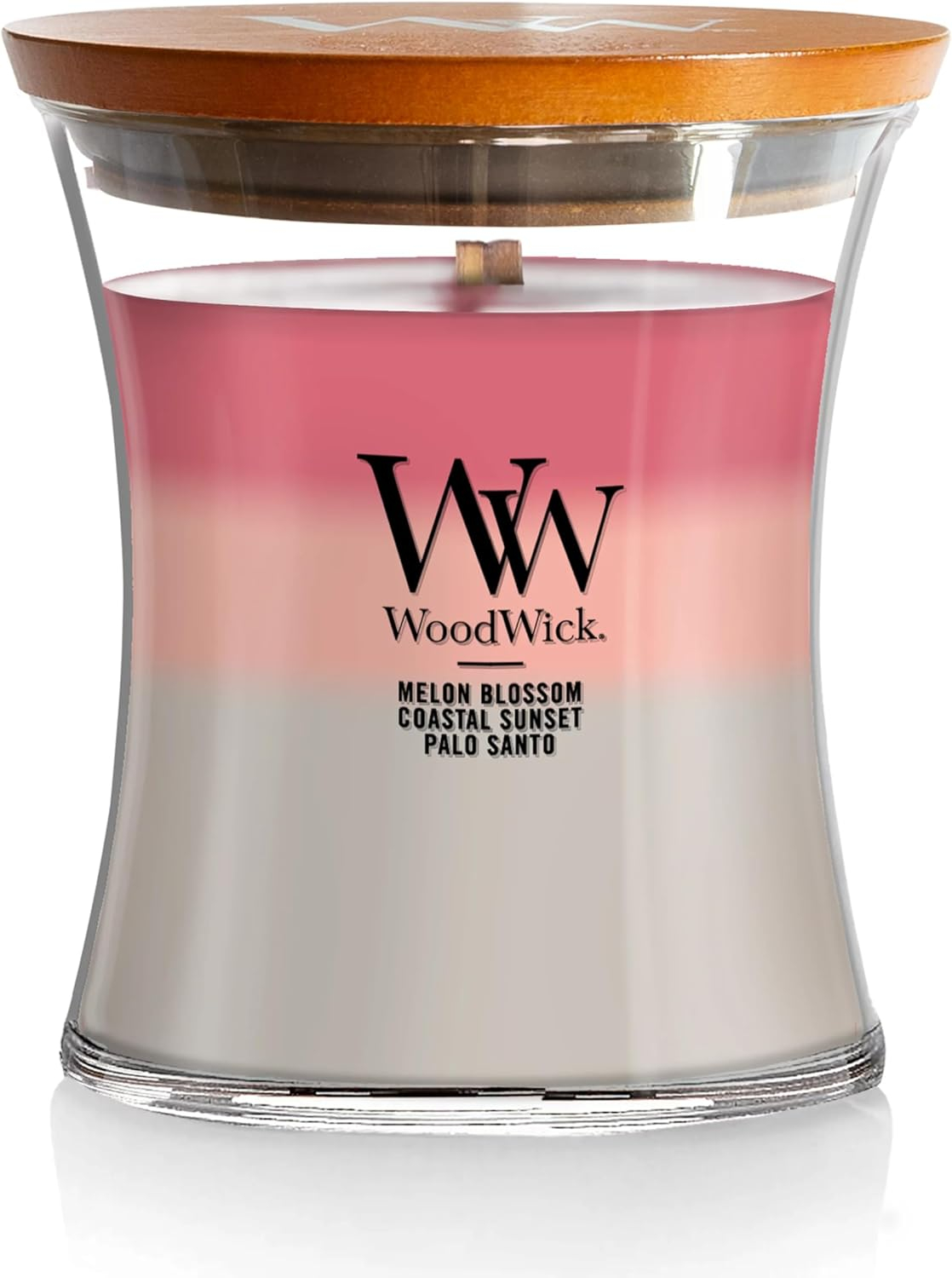 WoodWick Medium Hourglass Trilogy Scented Candle, Shorleine, 9.7 oz