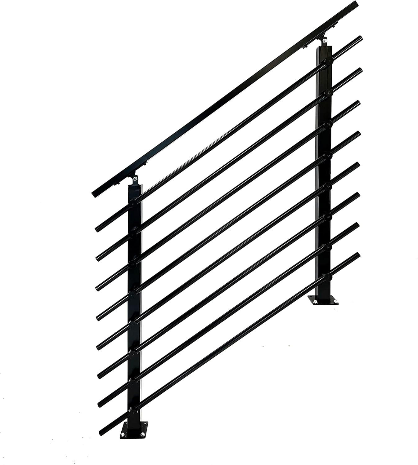Modern Black Powder Coated Stainless Steel Adjustable Railing System