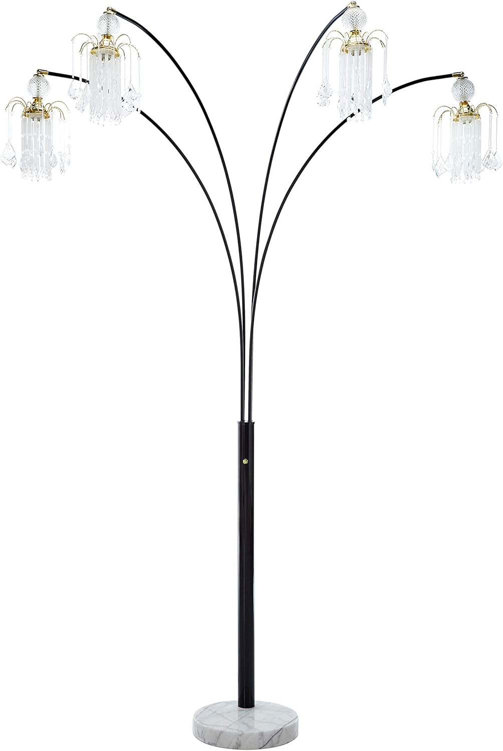 Maisel Floor Lamp with 4 Staggered Shades Black