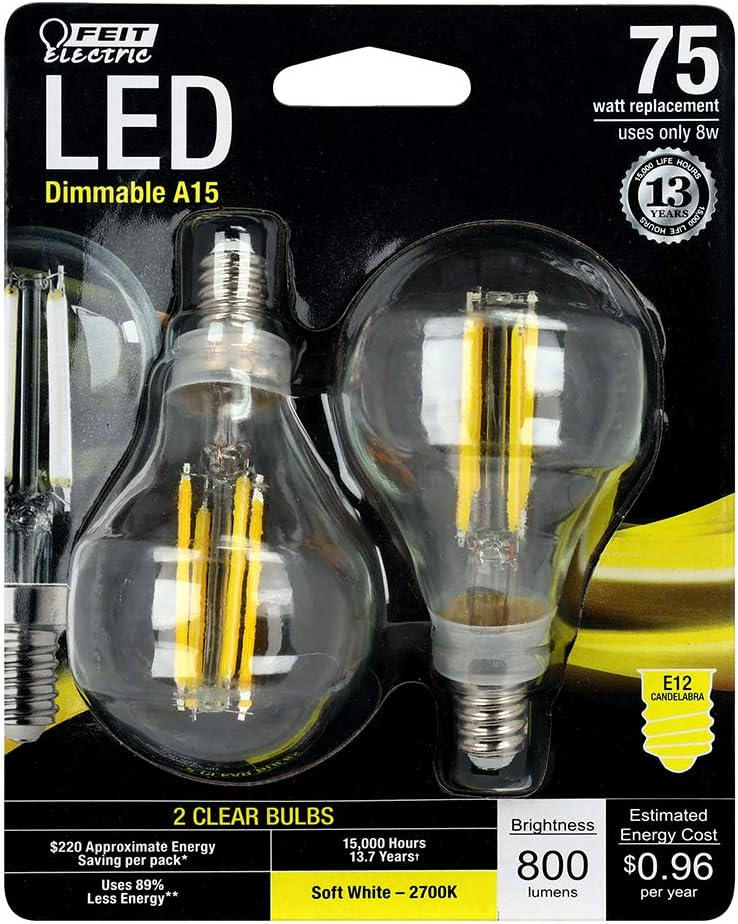 Clear Soft White Filament LED Bulb for Indoor/Outdoor Use