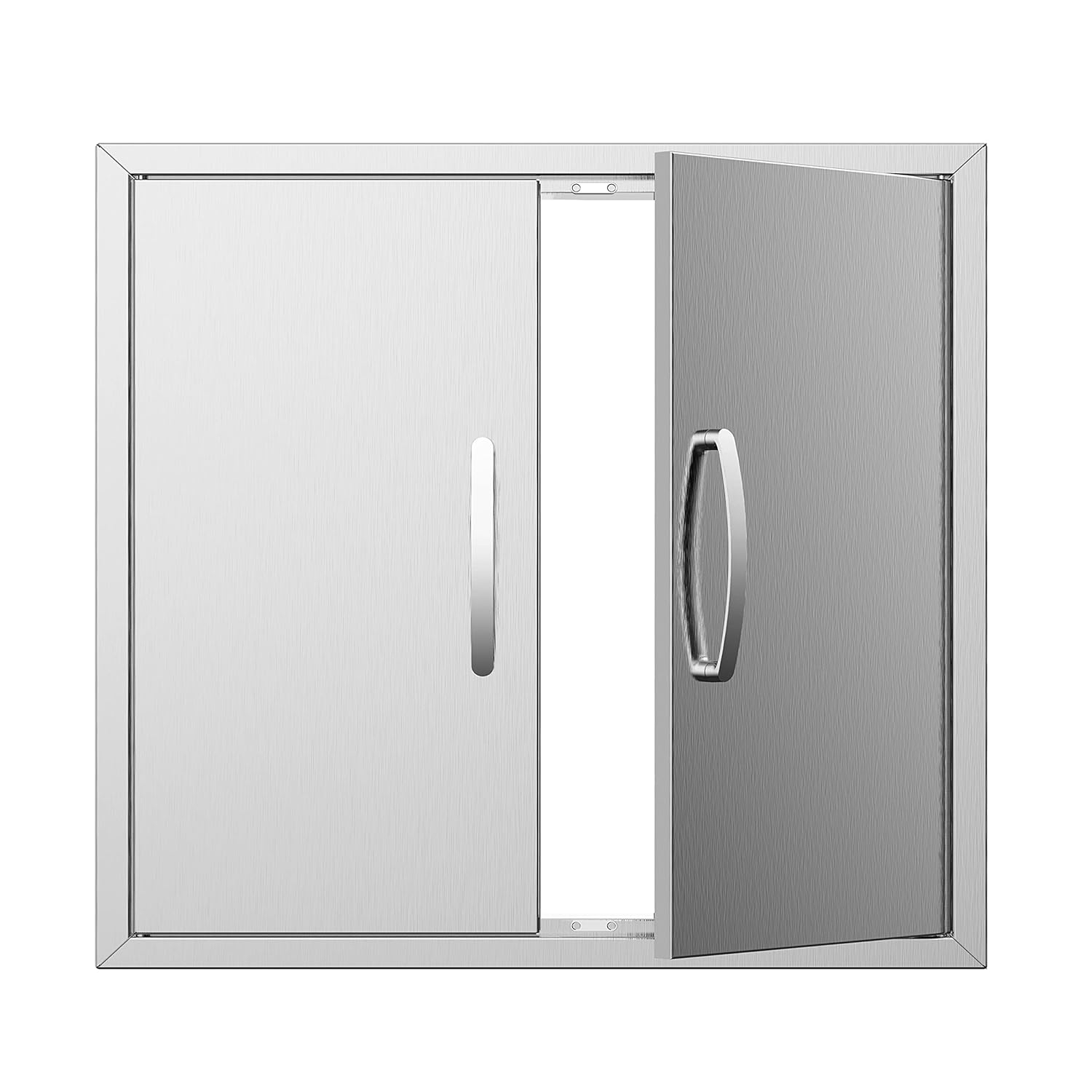 Outdoor Kitchen Doors - 24W x 24H Inch, Double BBQ Access Doors, 304 Stainless Steel for Outdoor Kitchen Cabinet Grill Station or BBQ Island