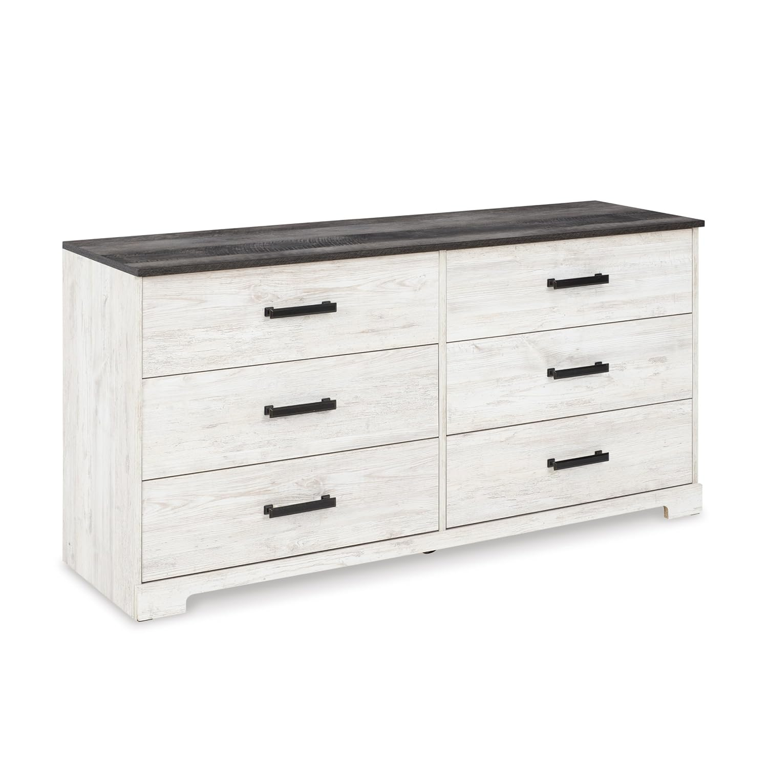 Signature Design by Ashley Casual Shawburn Chest of Drawers, Whitewash/Charcoal Gray