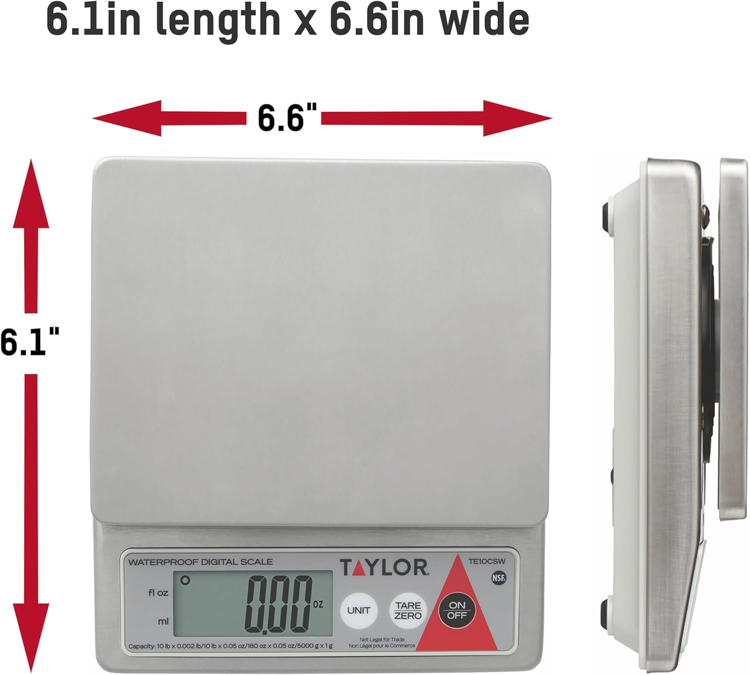Stainless Steel Water-Resistant Digital Portion Control Scale