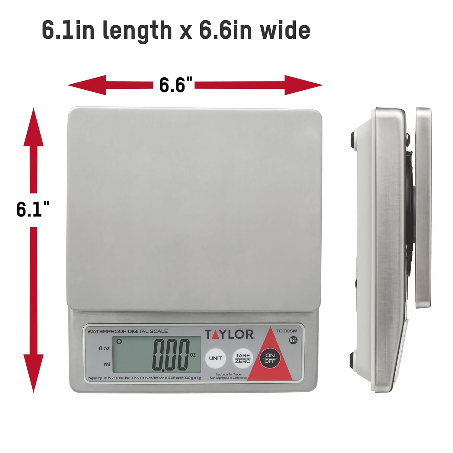 Stainless Steel Water-Resistant Digital Portion Control Scale