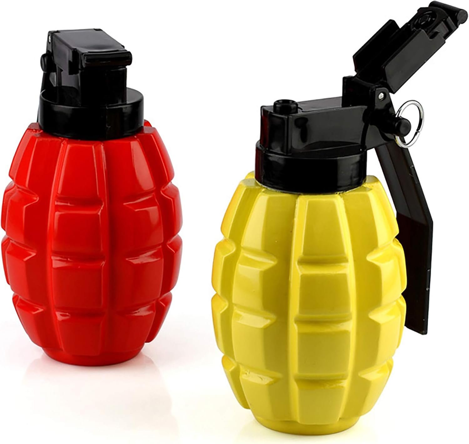 Caliber Gourmet Condiment Dispenser Set. Grenade Shape for BBQ Grill, Camping & Picnics, Ketchup Mustard Bundle Set, Red & Yellow, Home & Kitchen,Tactical Combat Design,Squeeze Bottles, Christmas Gift