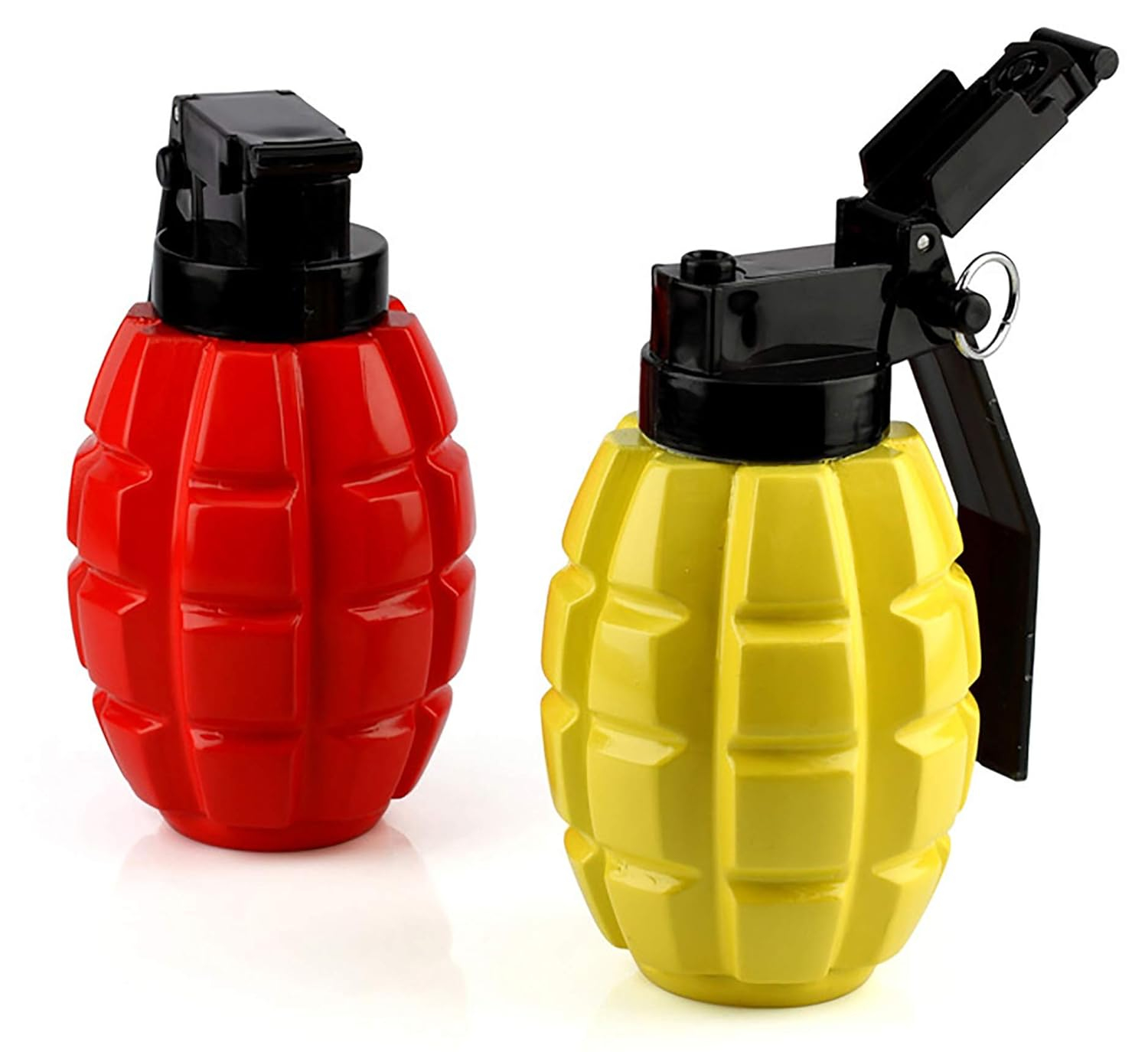 Caliber Gourmet Condiment Dispenser Set. Grenade Shape for BBQ Grill, Camping & Picnics, Ketchup Mustard Bundle Set, Red & Yellow, Home & Kitchen,Tactical Combat Design,Squeeze Bottles, Christmas Gift