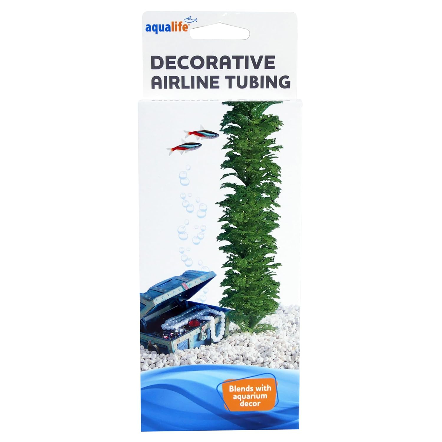 Penn-Plax Decorative Green Plastic Plants Surround Airline Tubing for Aquarium 60"Length - 1 Count