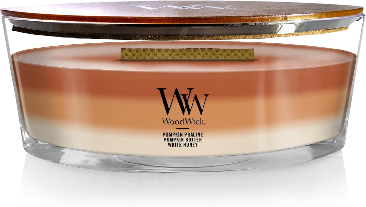 Woodwick Ellipse Candle, Pumpkin Gourmand Trilogy, 16 oz