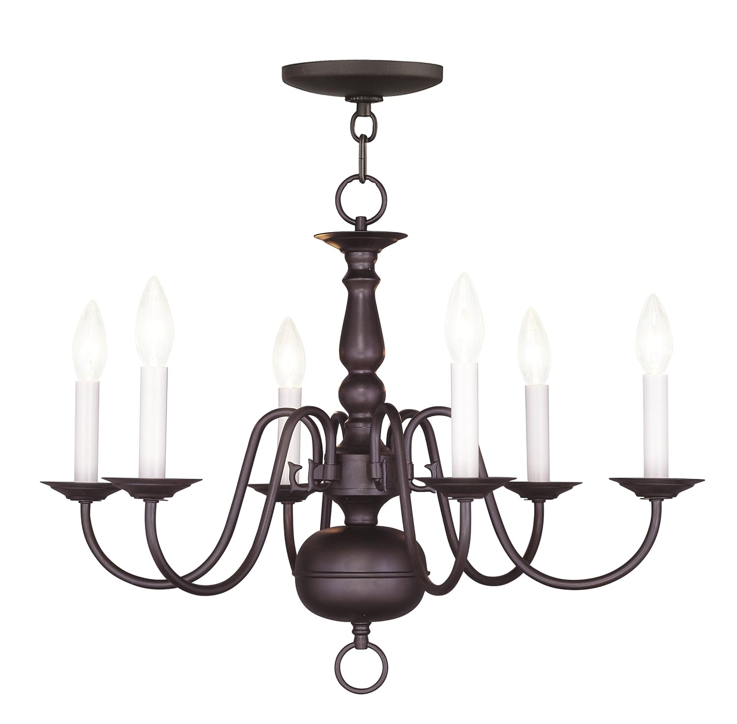 Livex Lighting Williamsburgh 6 - Light Chandelier in  Bronze