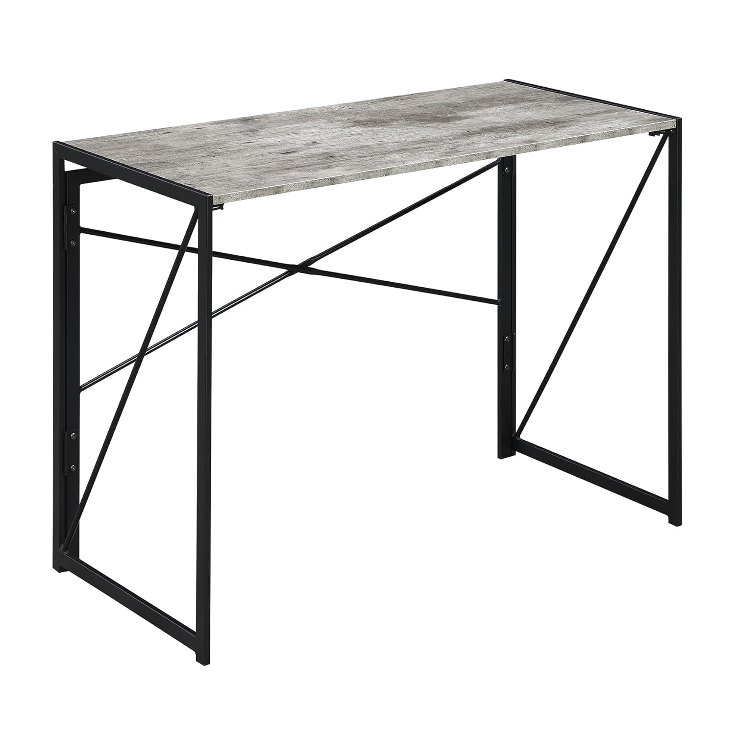 Convenience Concepts 29.50 inches Tall Xtra Folding Desk, Faux Birch/Black, All ages