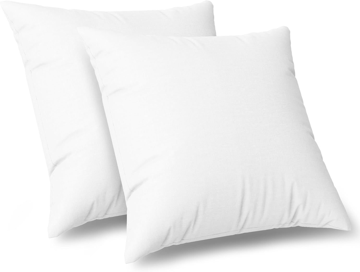 Holiday Deal Selection Phantoscope Hypoallergenic Square Form Sham Stuffer Throw Pillow Insert,22" x 22", 2 Pack