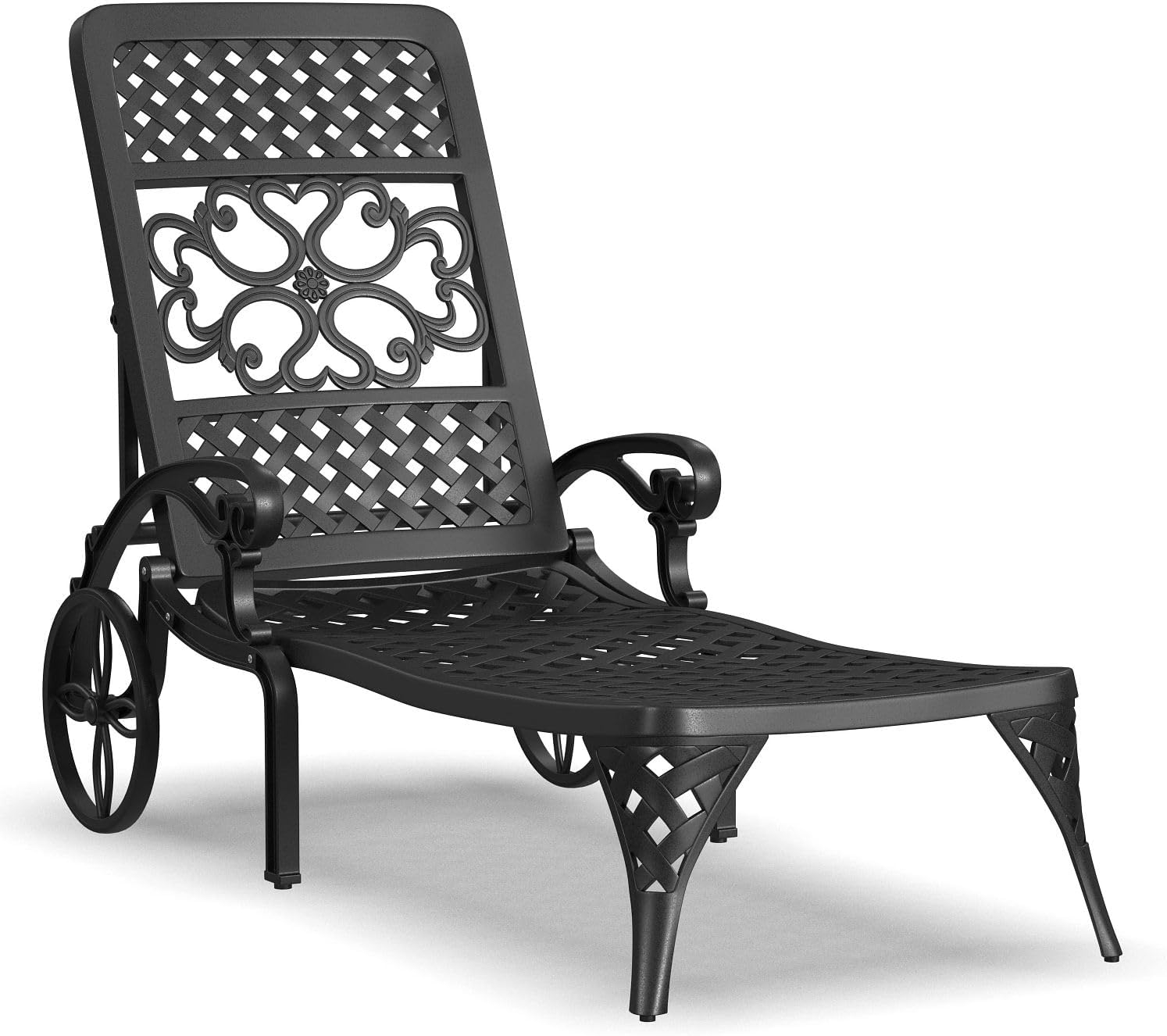 Homestyles Sanibel Chaise Lounge Reclinable para Patio Exterior de Aluminio Fundido en Bronce