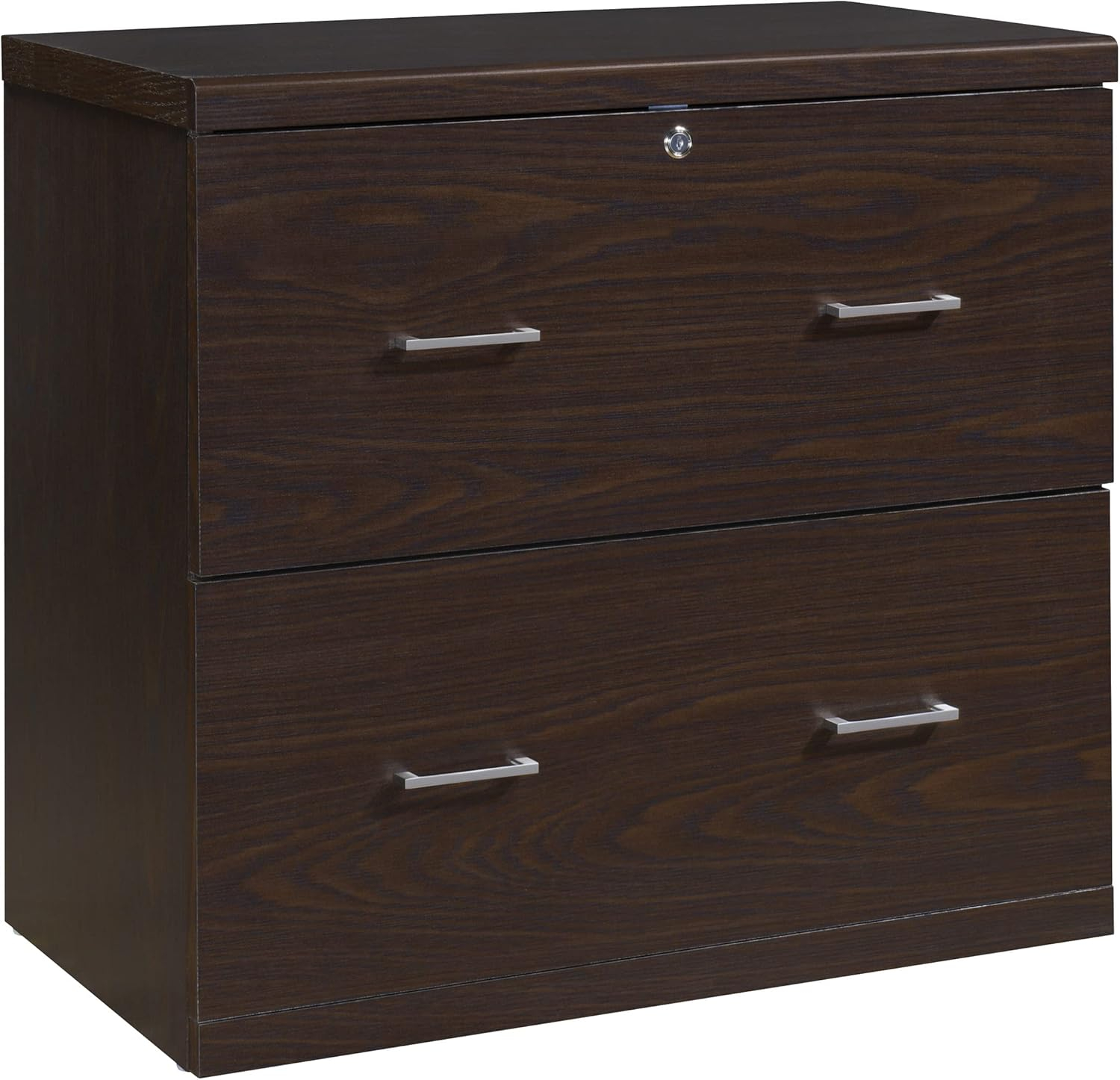 Alpine 2-Drawer Engineered Wood Lateral File with Lockdowel in Espresso Finish