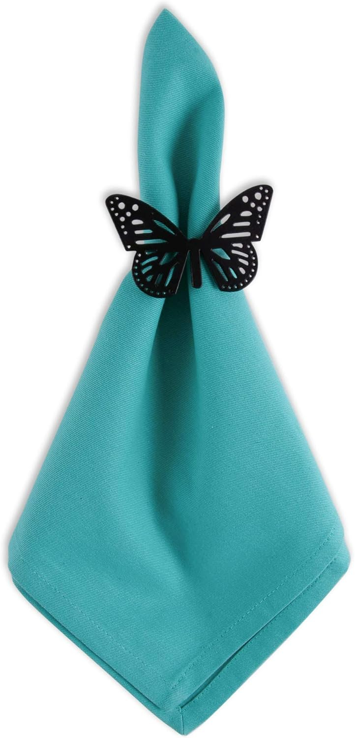 DII Modern Style Cotton Solid Waters Napkin in Aqua Blue (Set of 6)