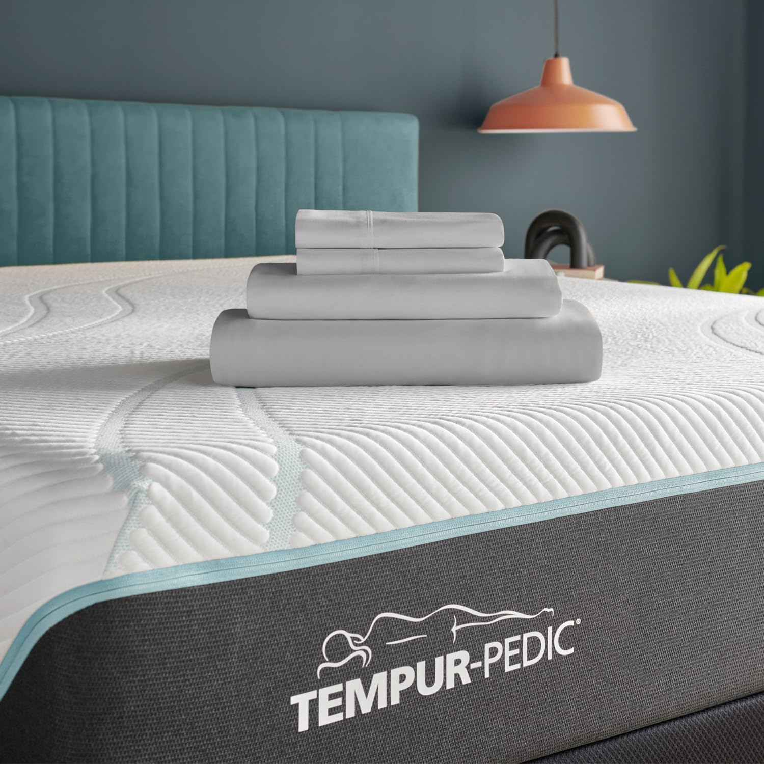 Tempur-Pedic Tempur Classic Cotton Sheet Set Sleepy Silver Mist, Queen, Adult