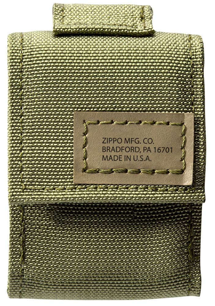 Zippo Lighter with MOLLE Green Pouch, 1.44" x 2.25"