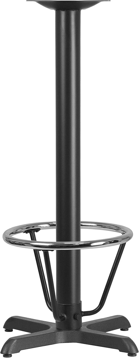 Flash Furniture 22'' x 22'' Restaurant Table X-Base with 3'' Dia. Bar Height Column and Foot Ring