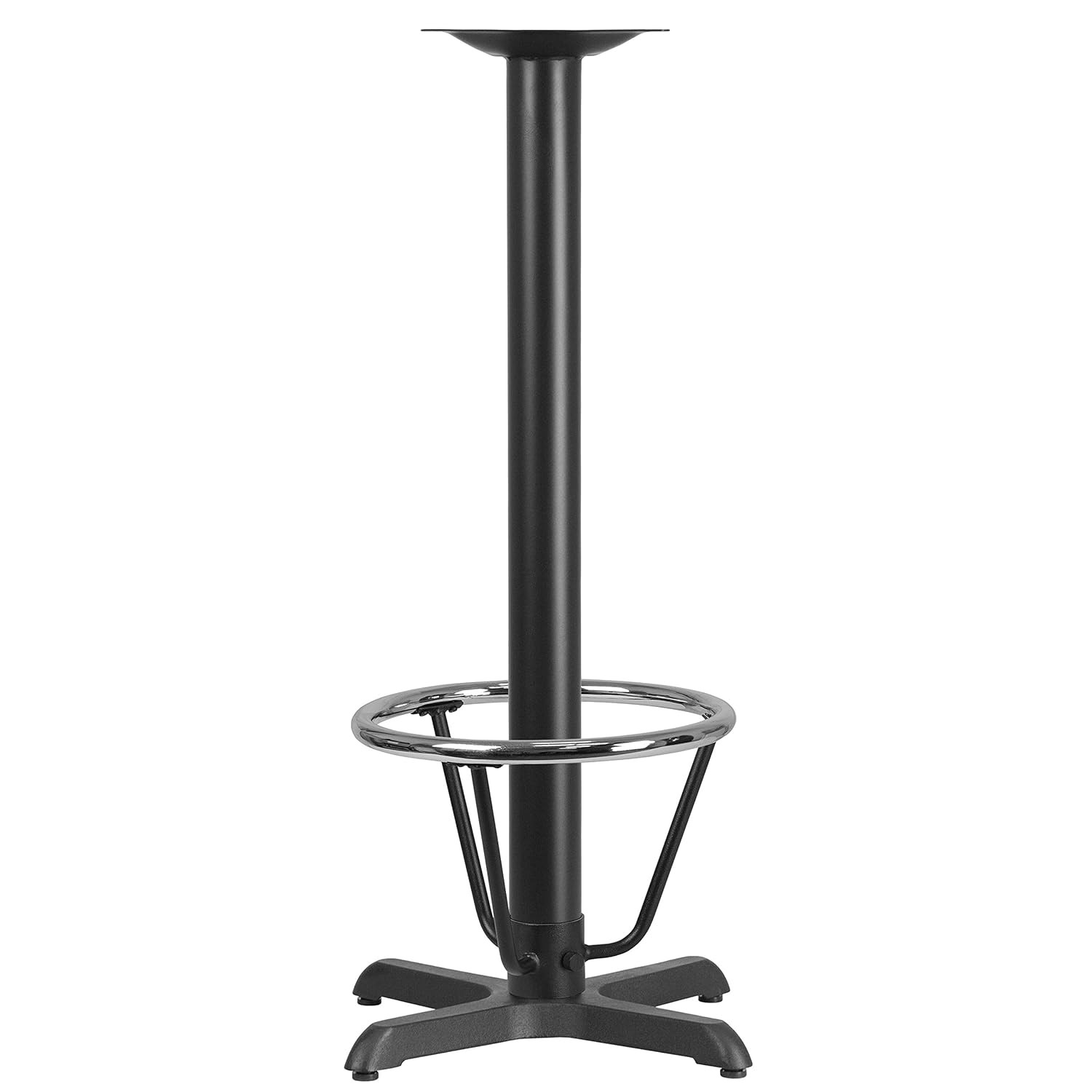Flash Furniture 22'' x 22'' Restaurant Table X-Base with 3'' Dia. Bar Height Column and Foot Ring