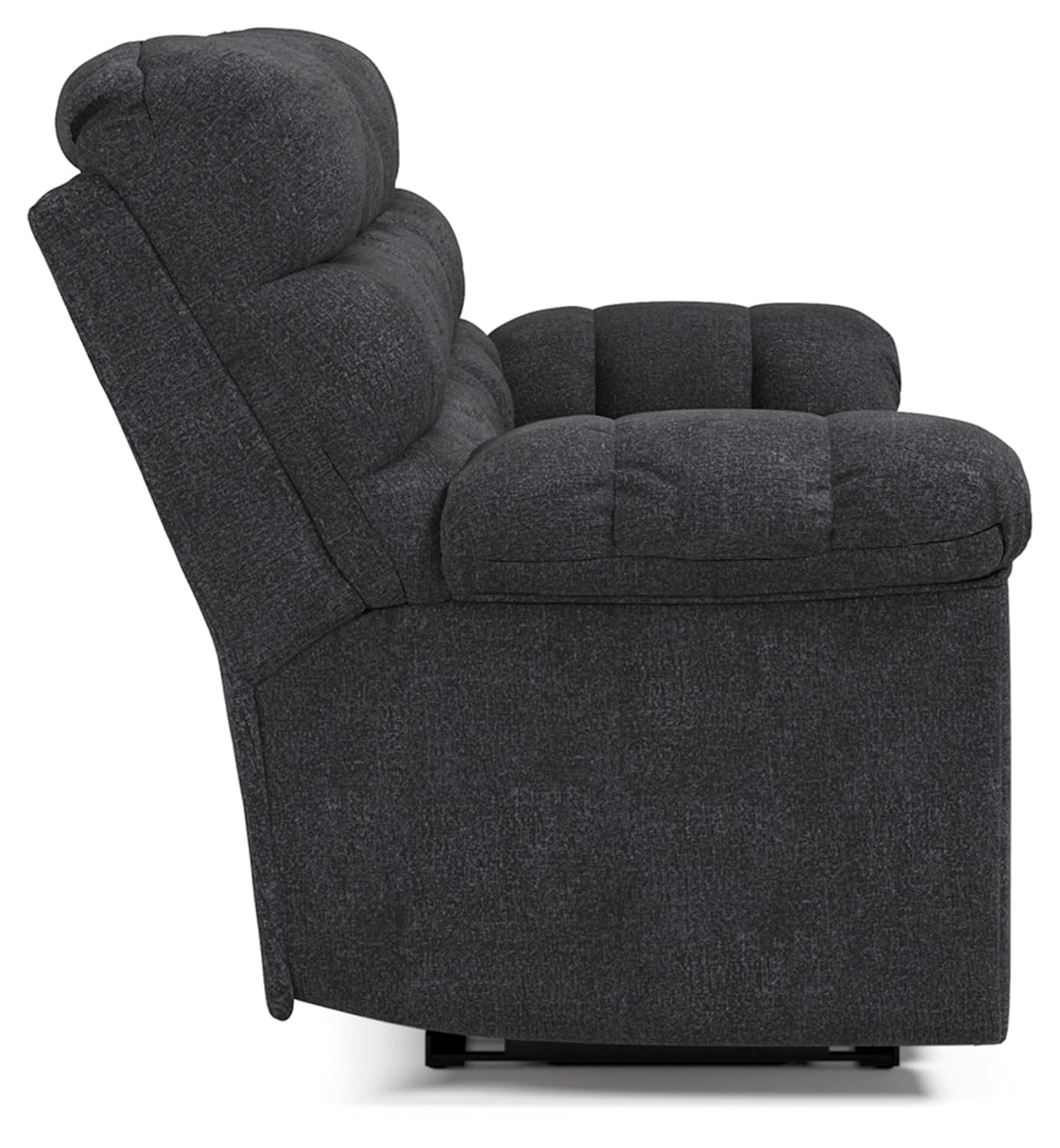 Ashley Furniture Wilhurst Contemporary Fabric Reclining Sofa in Dark Gray