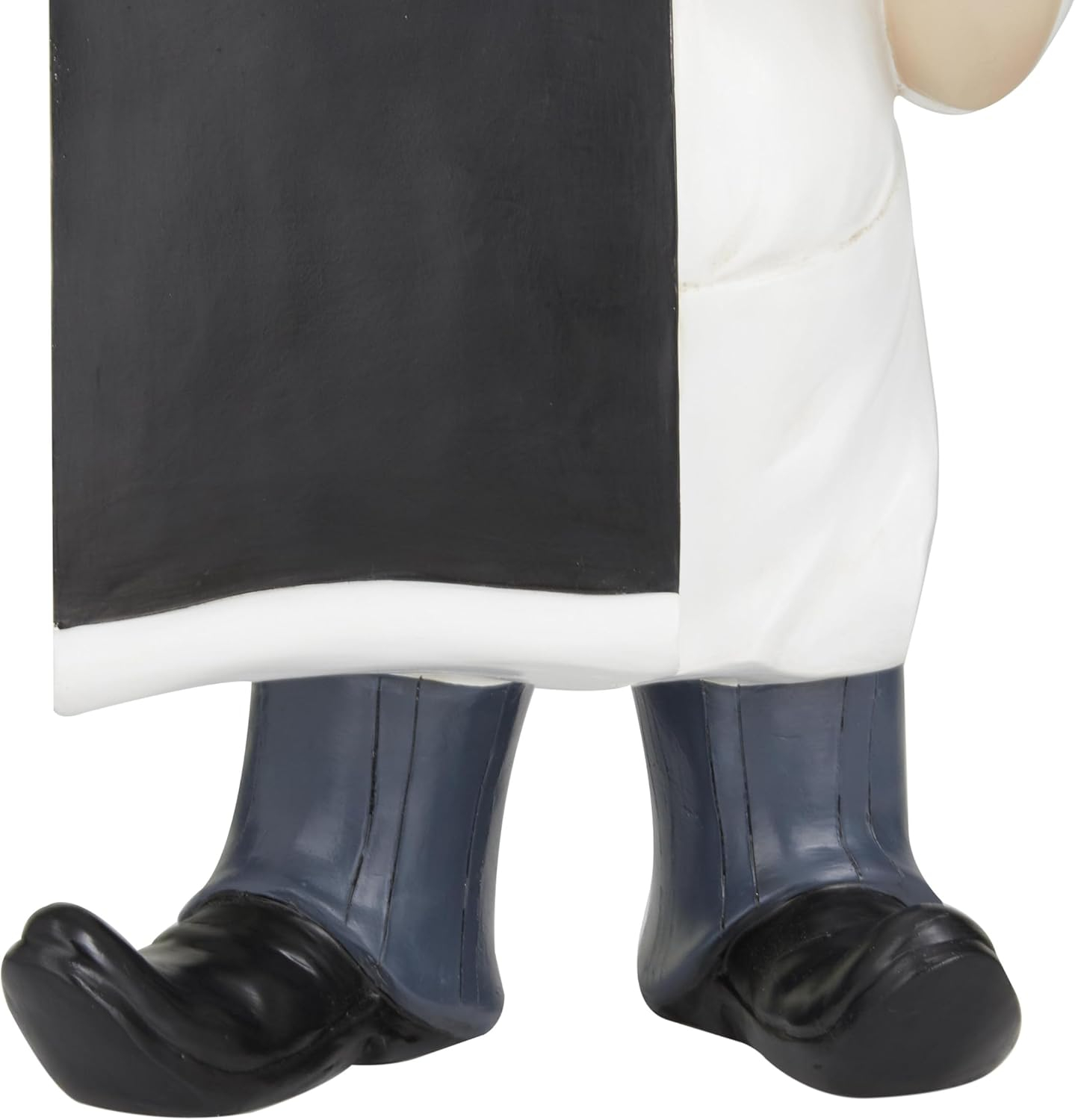 7" x 15" White Polystone Chef Sculpture with Chalkboard, by DecMode