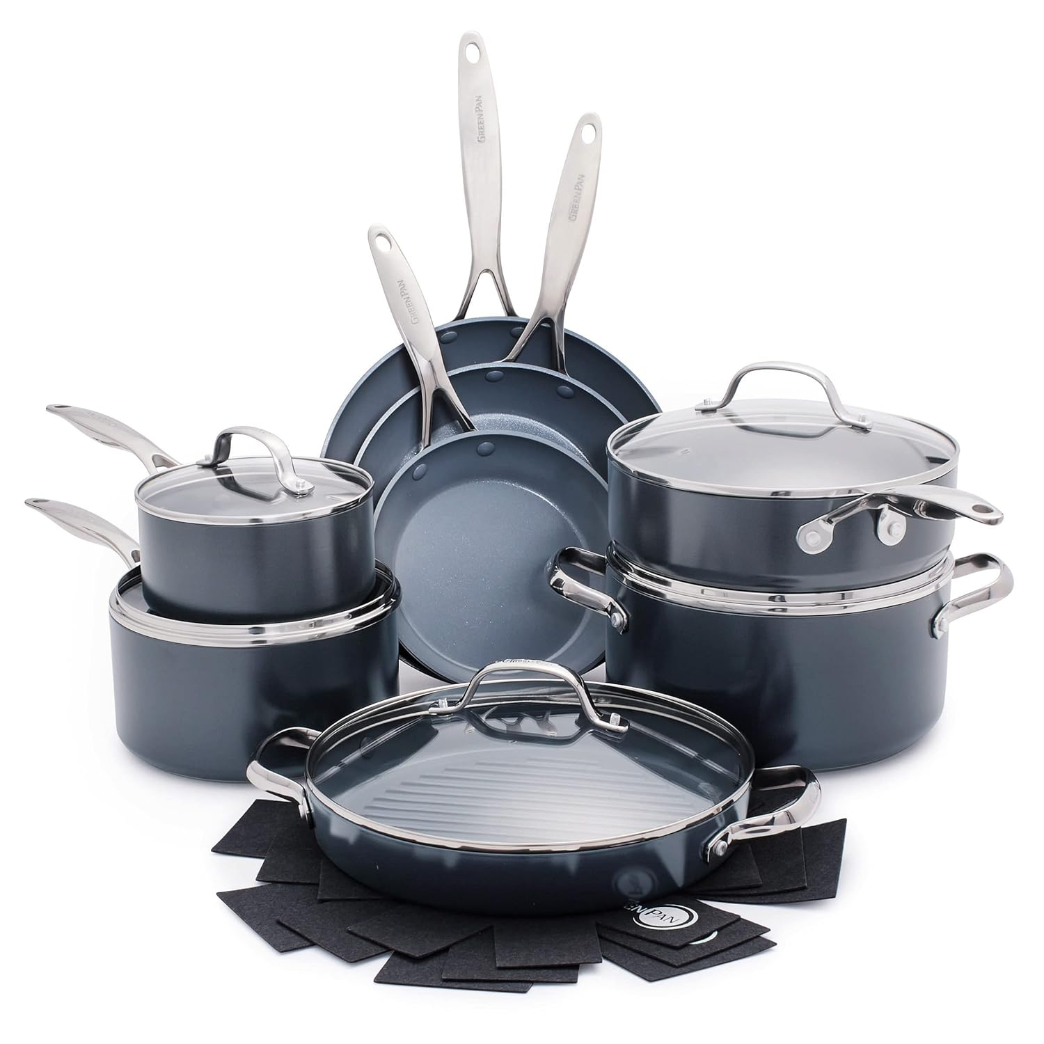 GreenPan Valencia Pro Healthy Ceramic Nonstick 13-Piece Cookware Set