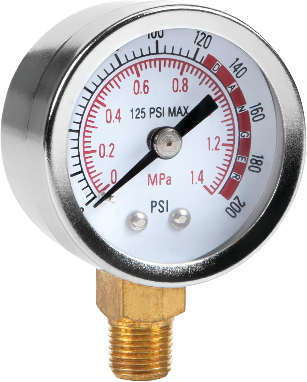 Performance Tool W10055 0-200 PSI Air Gauge for Air Tank Accessory